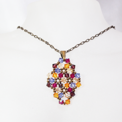 Pendant 65cm - Malvina Rhombus S-Bronze Chain - Pendant 65cm - Laiton bronze